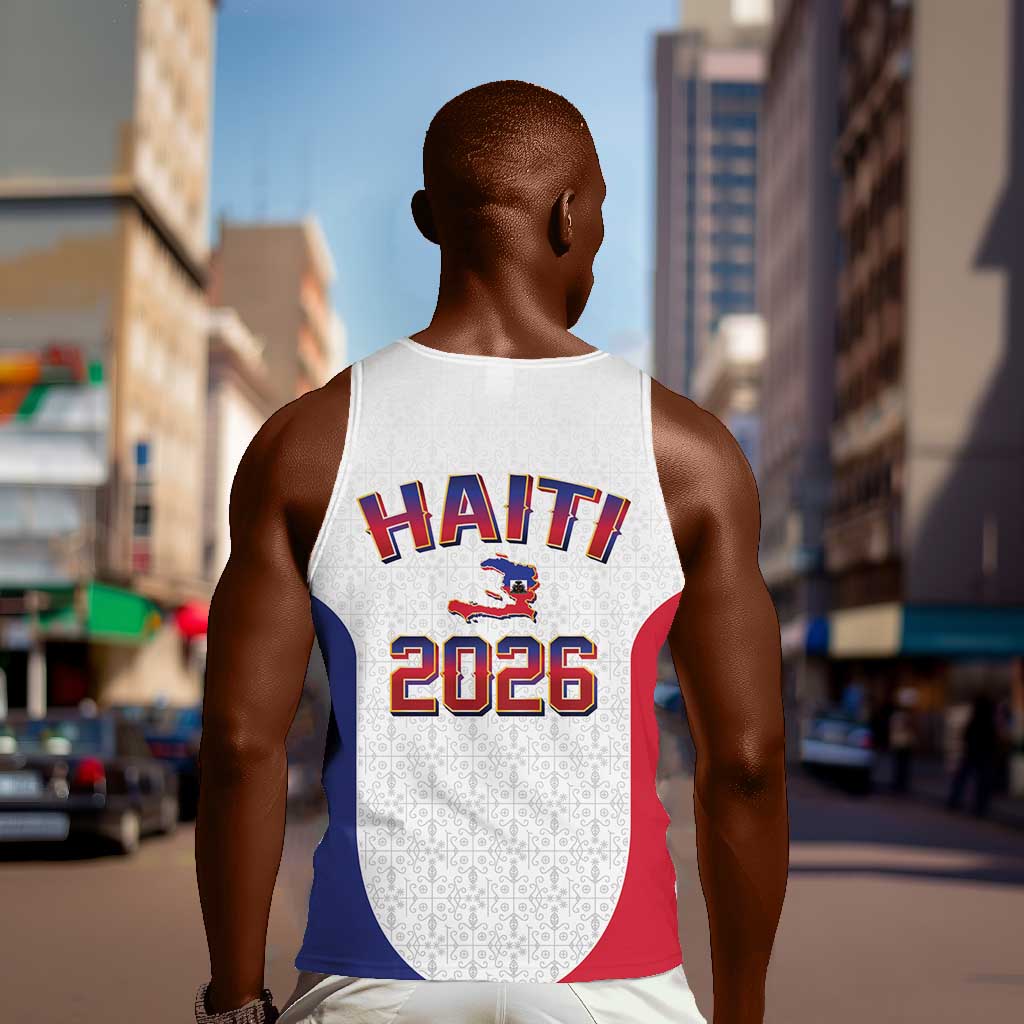 Afro-Haitians World Football 2026 Men Tank Top Haiti est de Retour White Voodoo Veve Spirits - African Pride