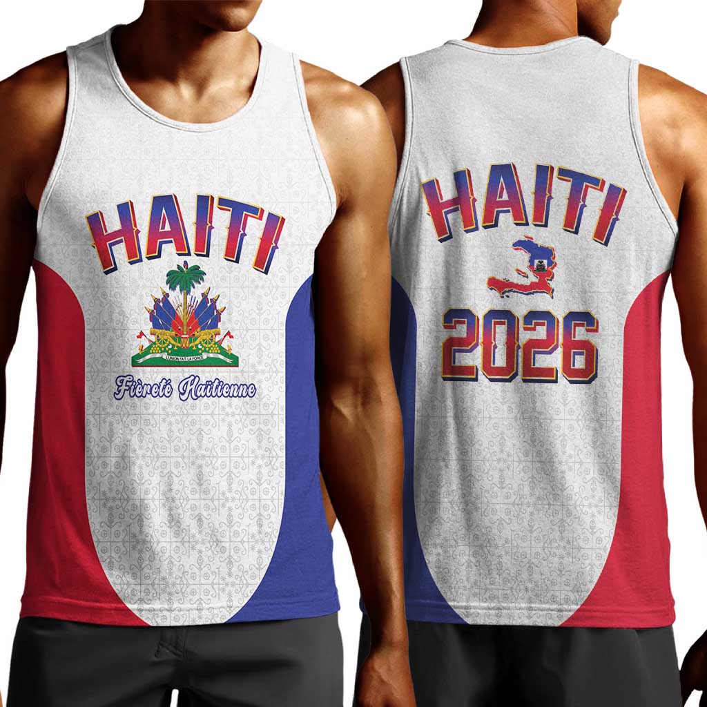 Afro-Haitians World Football 2026 Men Tank Top Haiti est de Retour White Voodoo Veve Spirits - African Pride