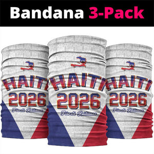 Afro-Haitians World Football 2026 Neck Gaiter Haiti est de Retour White Voodoo Veve Spirits - African Pride