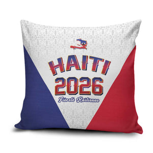 Afro-Haitians World Football 2026 Pillow Cover Haiti est de Retour White Voodoo Veve Spirits