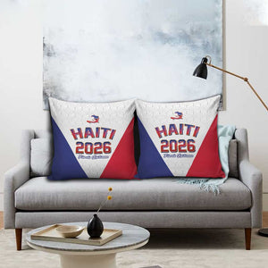 Afro-Haitians World Football 2026 Pillow Cover Haiti est de Retour White Voodoo Veve Spirits