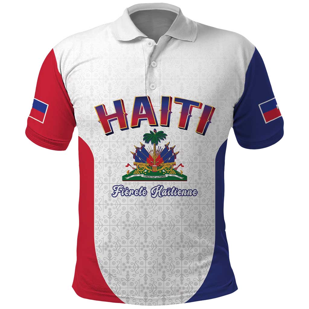 Afro-Haitians World Football 2026 Polo Shirt Haiti est de Retour White Voodoo Veve Spirits LT9