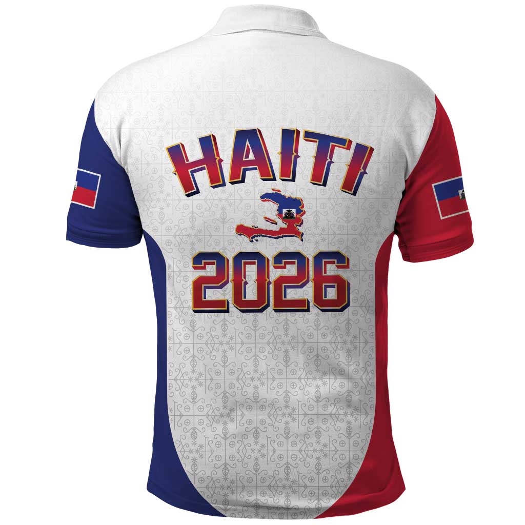 Afro-Haitians World Football 2026 Polo Shirt Haiti est de Retour White Voodoo Veve Spirits LT9