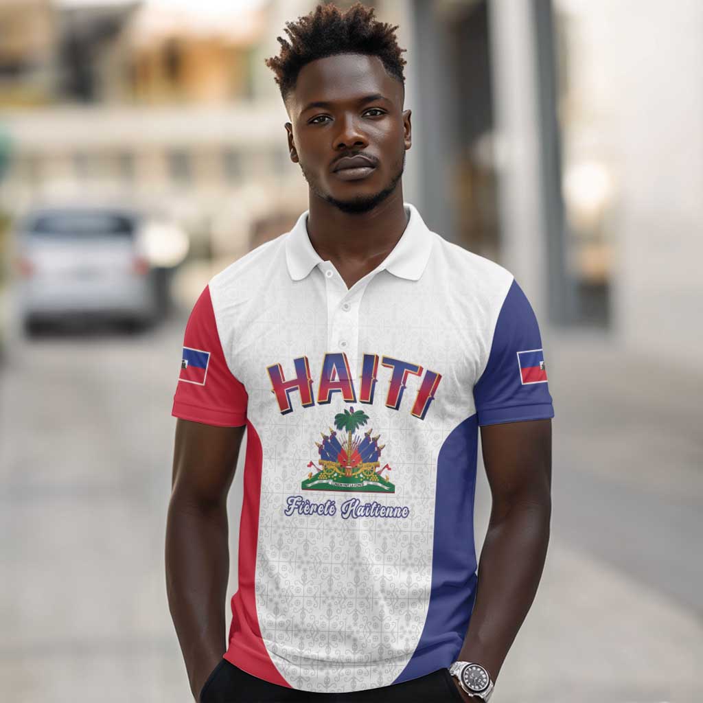Afro-Haitians World Football 2026 Polo Shirt Haiti est de Retour White Voodoo Veve Spirits LT9