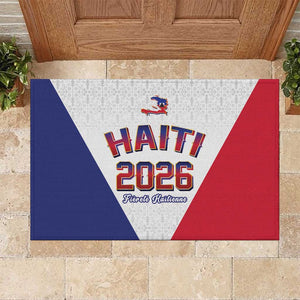 Afro-Haitians World Football 2026 Rubber Doormat Haiti est de Retour White Voodoo Veve Spirits - African Pride