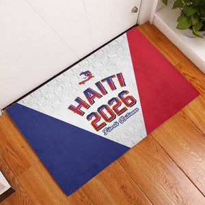 Afro-Haitians World Football 2026 Rubber Doormat Haiti est de Retour White Voodoo Veve Spirits - African Pride