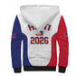 Afro-Haitians World Football 2026 Sherpa Hoodie Haiti est de Retour White Voodoo Veve Spirits - African Pride