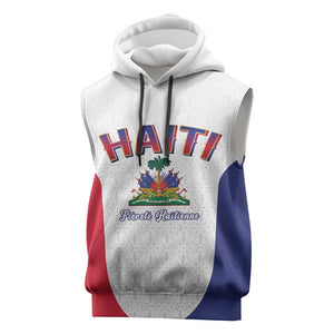 Afro-Haitians World Football 2026 Sleeveless Hoodie Haiti est de Retour White Voodoo Veve Spirits - African Pride