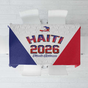 Afro-Haitians World Football 2026 Tablecloth Haiti est de Retour White Voodoo Veve Spirits - African Pride