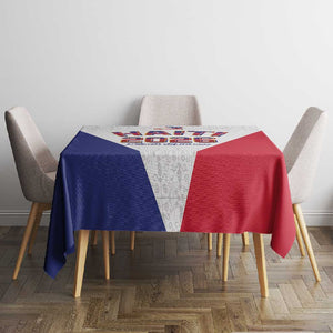Afro-Haitians World Football 2026 Tablecloth Haiti est de Retour White Voodoo Veve Spirits - African Pride