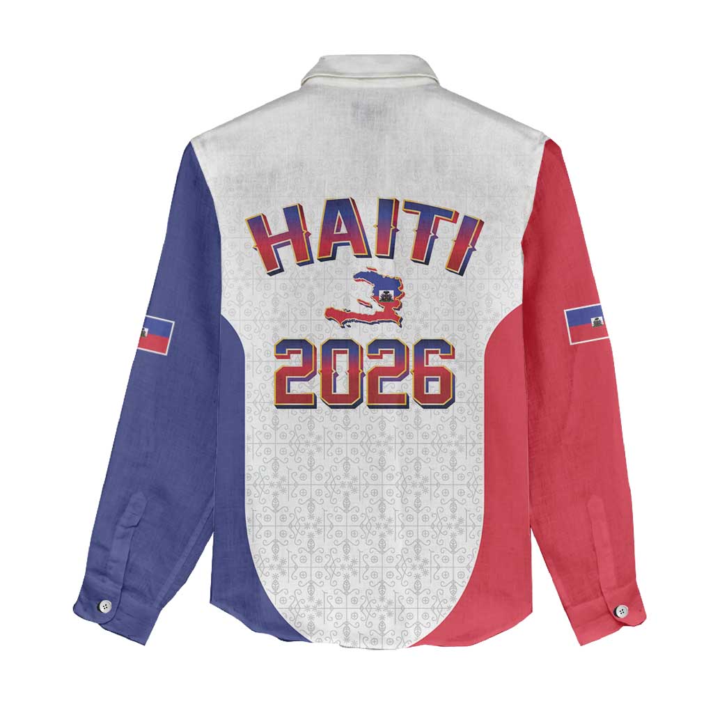 Afro-Haitians World Football 2026 Women Casual Shirt Haiti est de Retour White Voodoo Veve Spirits - African Pride
