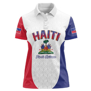 Afro-Haitians World Football 2026 Women Polo Shirt Haiti est de Retour White Voodoo Veve Spirits LT9