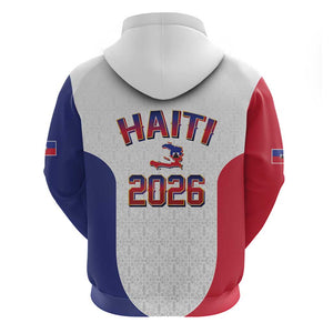 Afro-Haitians World Football 2026 Zip Hoodie Haiti est de Retour White Voodoo Veve Spirits - African Pride