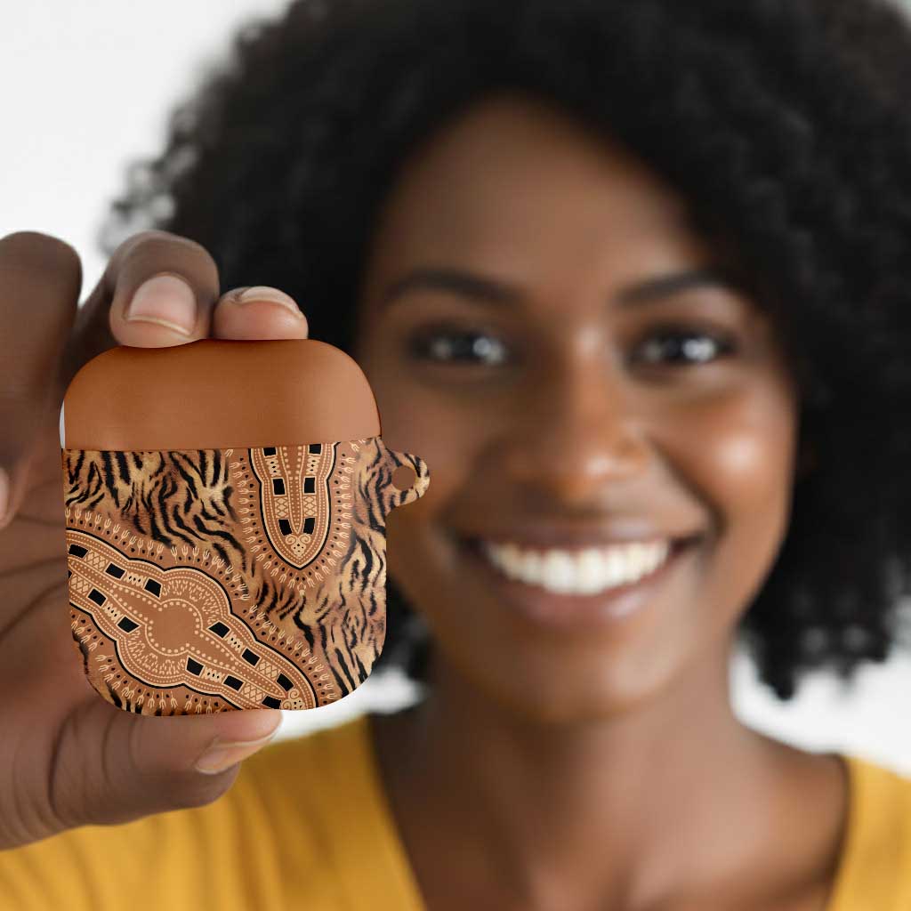 Africa Tiger Mix Dashiki Tribal Pattern AirPods Case