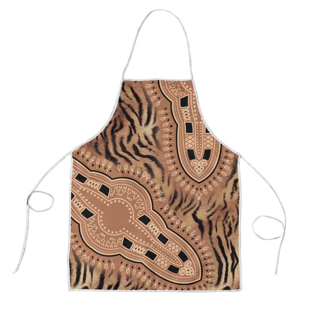 Africa Tiger Mix Dashiki Tribal Pattern Apron