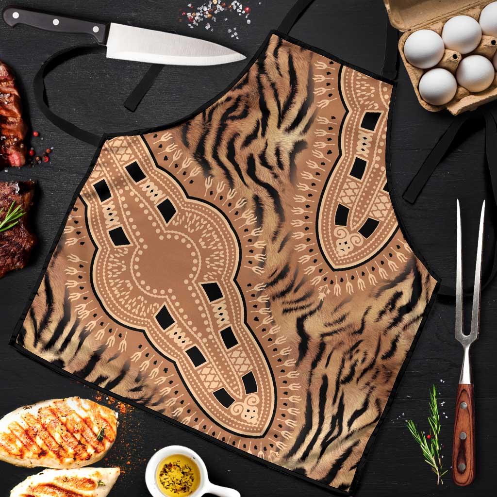 Africa Tiger Mix Dashiki Tribal Pattern Apron