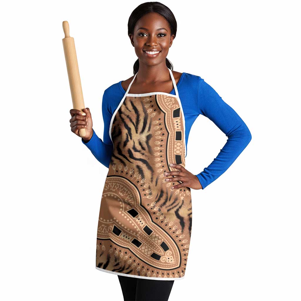 Africa Tiger Mix Dashiki Tribal Pattern Apron