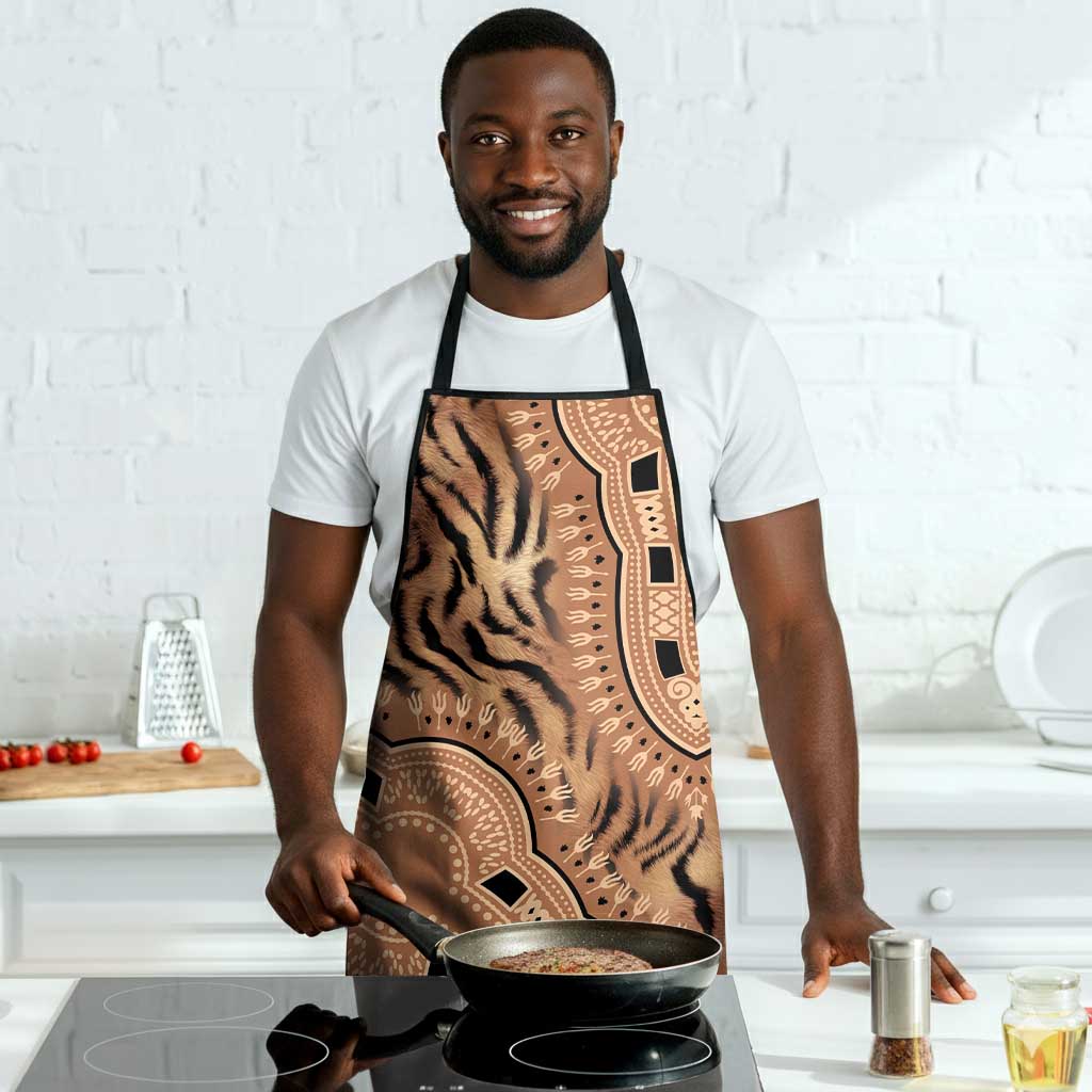 Africa Tiger Mix Dashiki Tribal Pattern Apron
