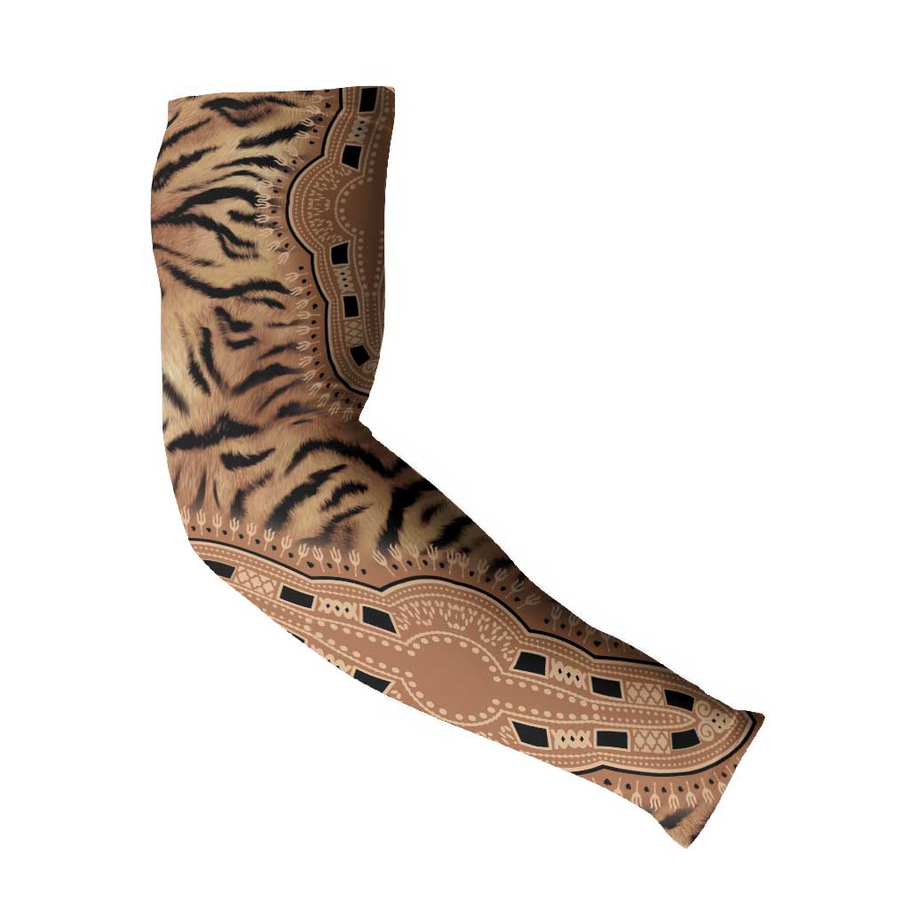 Africa Tiger Mix Dashiki Tribal Pattern Arm Sleeves