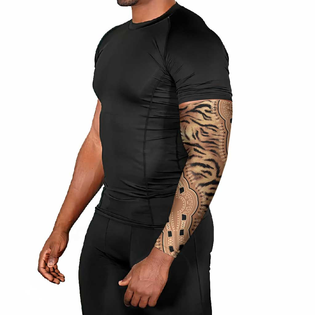 Africa Tiger Mix Dashiki Tribal Pattern Arm Sleeves