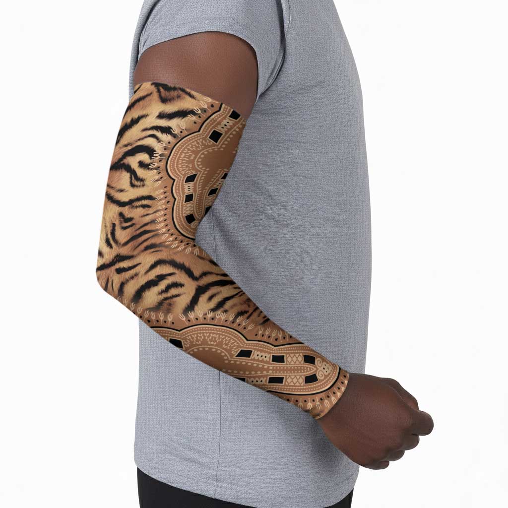 Africa Tiger Mix Dashiki Tribal Pattern Arm Sleeves