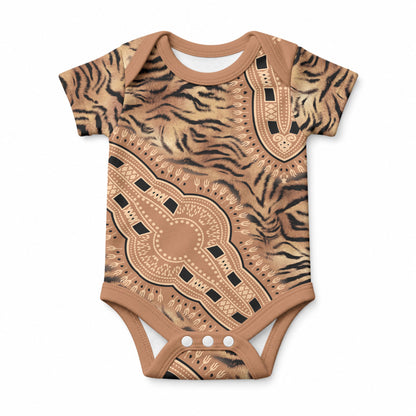 Africa Tiger Mix Dashiki Tribal Pattern Baby Onesie