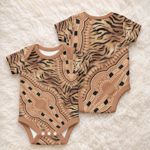 Africa Tiger Mix Dashiki Tribal Pattern Baby Onesie