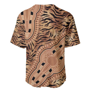 Afro Tiger Mix Dashiki Tribal Pattern Baseball Jersey