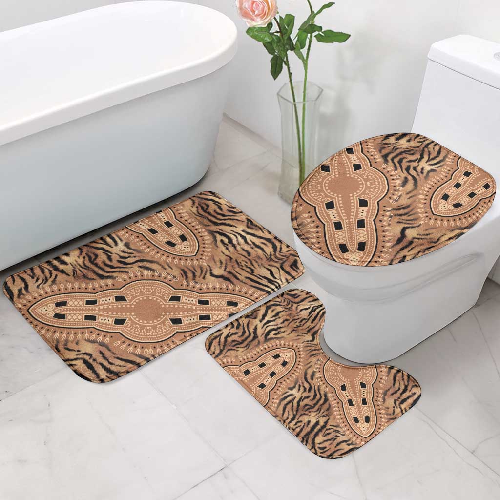 Africa Tiger Mix Dashiki Tribal Pattern Bathroom Set