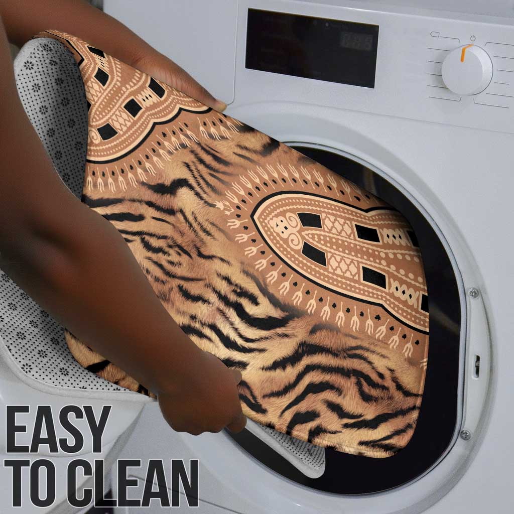 Africa Tiger Mix Dashiki Tribal Pattern Bathroom Set