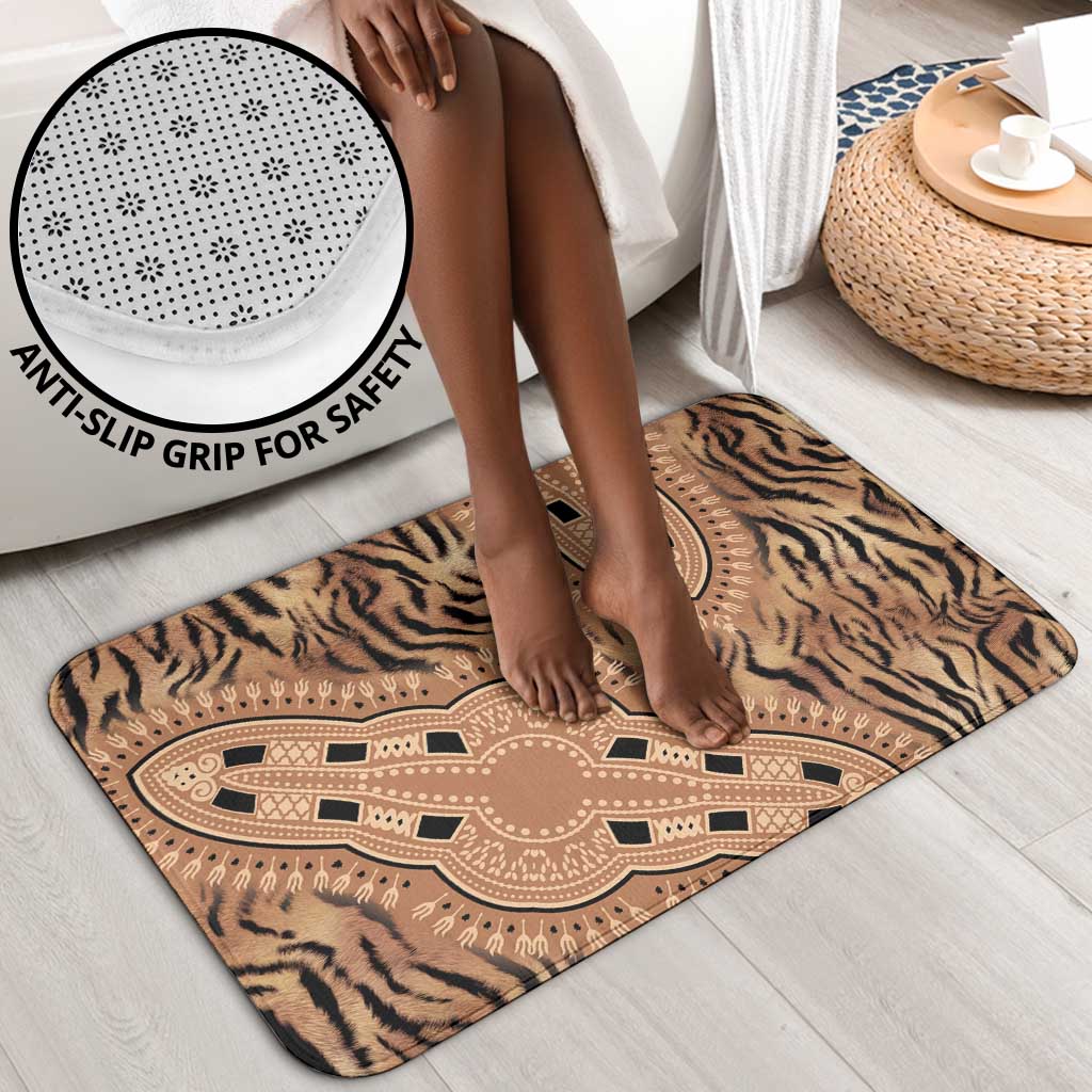 Africa Tiger Mix Dashiki Tribal Pattern Bathroom Set