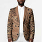Africa Tiger Mix Dashiki Tribal Pattern Blazer