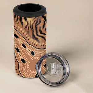 Afro Tiger Mix Dashiki Tribal Pattern 4 in 1 Can Cooler Tumbler