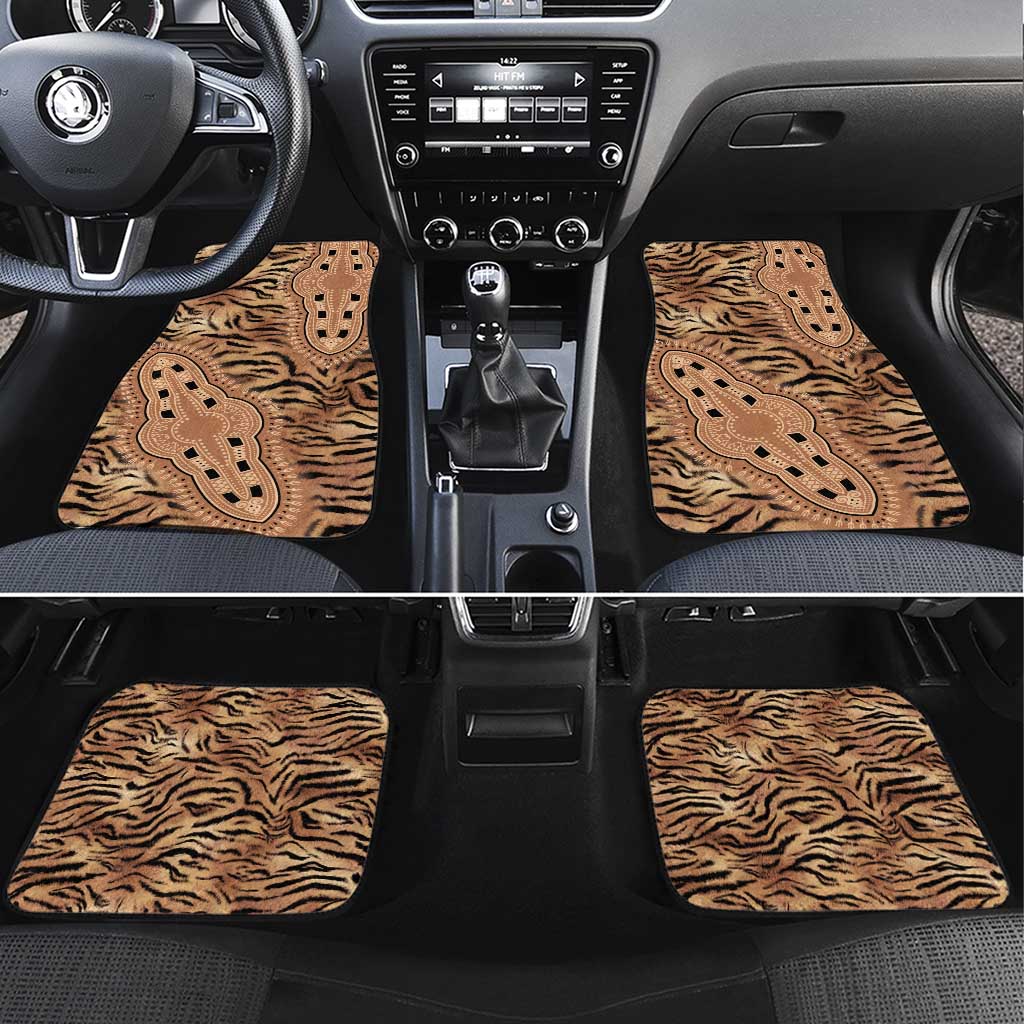 Afro Tiger Mix Dashiki Tribal Pattern Car Mats