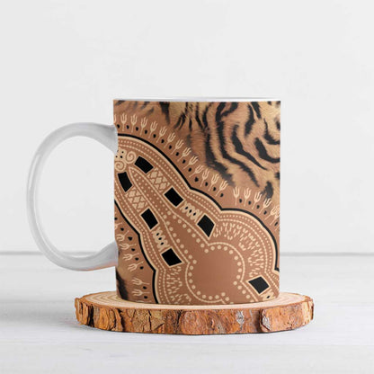 Africa Tiger Mix Dashiki Tribal Pattern Ceramic Mug