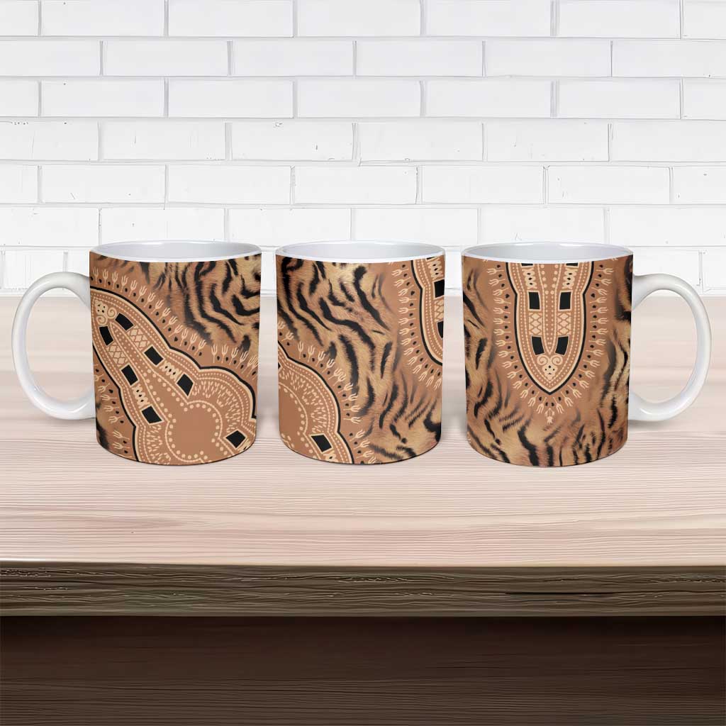 Africa Tiger Mix Dashiki Tribal Pattern Ceramic Mug