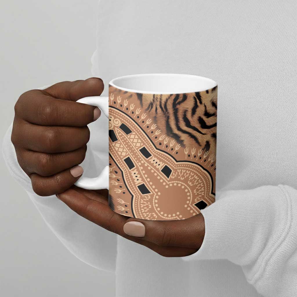 Africa Tiger Mix Dashiki Tribal Pattern Ceramic Mug