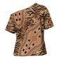Africa Tiger Mix Dashiki Tribal Pattern Cross Shoulder Shirt