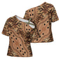 Africa Tiger Mix Dashiki Tribal Pattern Cross Shoulder Shirt