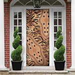 Africa Tiger Mix Dashiki Tribal Pattern Door Cover