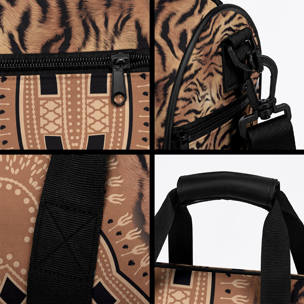 Africa Tiger Mix Dashiki Tribal Pattern Duffle Bag