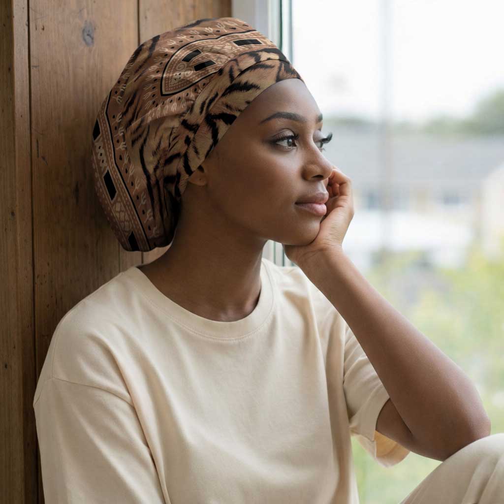 Africa Tiger Mix Dashiki Tribal Pattern Easy Headwrap