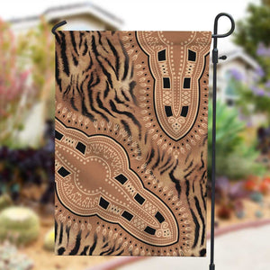 Afro Tiger Mix Dashiki Tribal Pattern Garden Flag