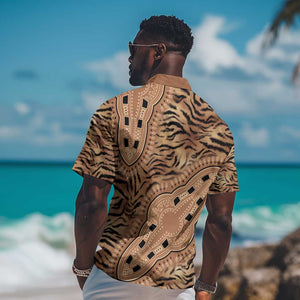 Afro Tiger Mix Dashiki Tribal Pattern Hawaiian Shirt