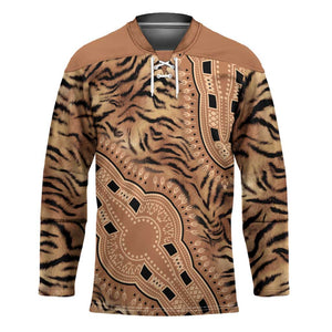 Africa Tiger Mix Dashiki Tribal Pattern Hockey Jersey