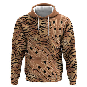 Afro Tiger Mix Dashiki Tribal Pattern Hoodie