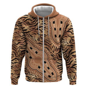 Afro Tiger Mix Dashiki Tribal Pattern Hoodie