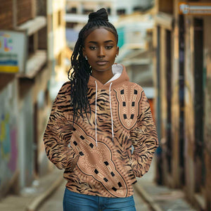 Afro Tiger Mix Dashiki Tribal Pattern Hoodie