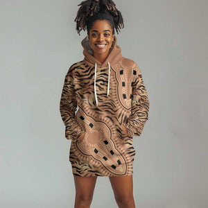 Afro Tiger Mix Dashiki Tribal Pattern Hoodie Dress