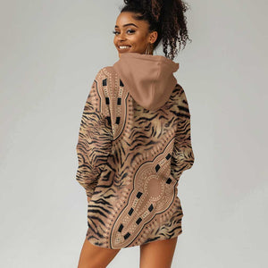 Afro Tiger Mix Dashiki Tribal Pattern Hoodie Dress